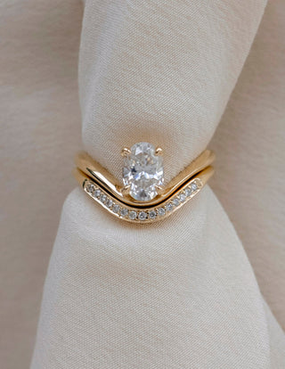 Bague de fiançailles avec diamant solitaire CVD taille ovale de 1,0 à 2,0 ct