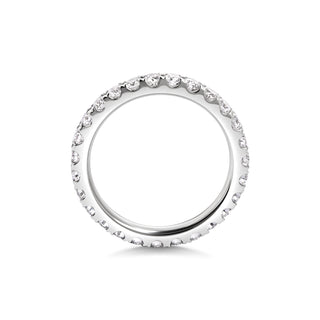 Alliance de mariage empilable ronde de 0,7 ct avec diamants