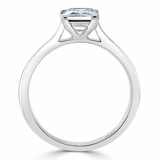 1.0 CT Cushion Shaped Moissanite Solitaire Engagement Ring