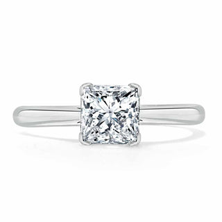 1.0 CT Cushion Shaped Moissanite Solitaire Engagement Ring