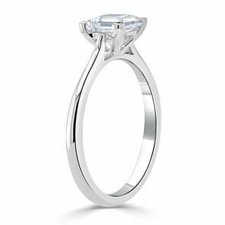 Bague de fiançailles solitaire en moissanite taille coussin de 1,0 ct