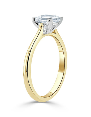 Bague de fiançailles solitaire en moissanite en forme de coussin de 1,0 ct