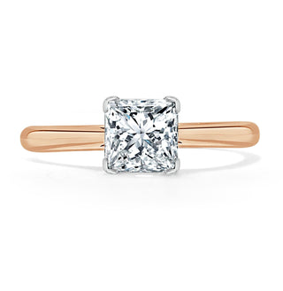 Bague de fiançailles solitaire en moissanite taille coussin de 1,0 ct