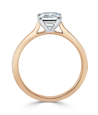 Bague de fiançailles solitaire en moissanite taille coussin de 1,0 ct