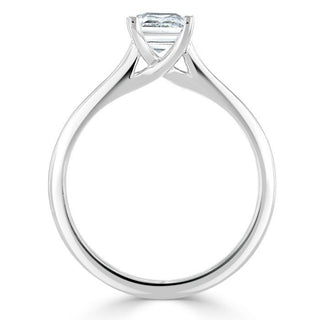 1.0 CT Princess Shaped Moissanite Solitaire Engagement Ring