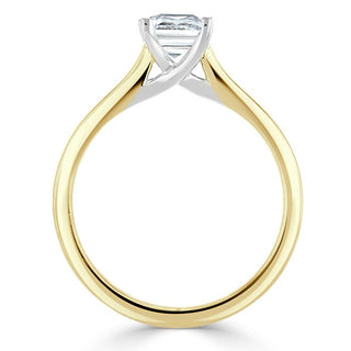 Bague de fiançailles solitaire en moissanite de forme princesse de 1,0 ct