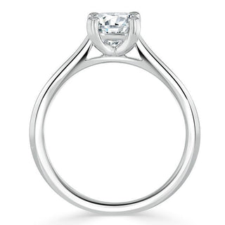 1.0 CT Cushion Shaped Moissanite Solitaire Engagement Ring