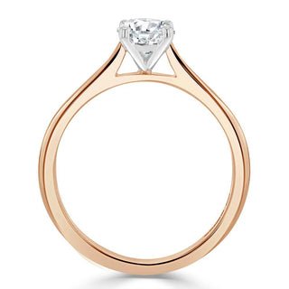 Bague de fiançailles solitaire en moissanite taille coussin de 1,0 ct