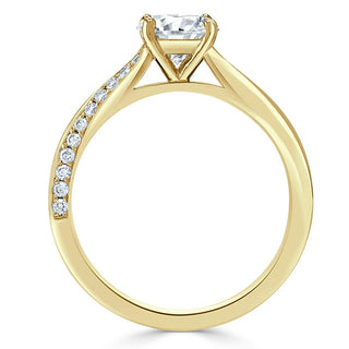 Bague de fiançailles solitaire en moissanite taille coussin de 1,25 ct