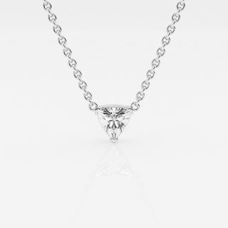 0.50 CT Trillion Moissanite Diamond Solitaire Necklace