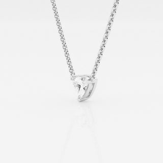 Collier solitaire en diamant et moissanite de 0,50 ct