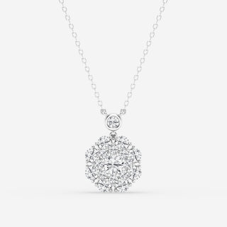 1.51 TCW Round Moissanite Diamond Vintage Multidimensional Pendant Necklace