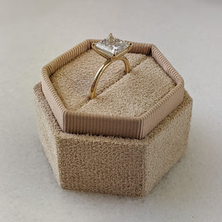 Bague de fiançailles avec solitaire en diamant princesse de 1,50 à 3,50 ct