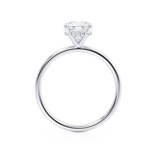 Bague de fiançailles de style halo caché en moissanite en forme de coussin de 1,0 ct