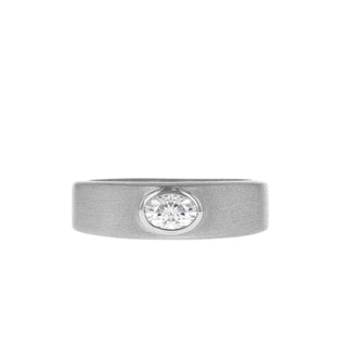 0.43 CT Oval Cut Men's Moissanite Wedding Band