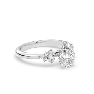 1.50-3.50CT Pear Diamond Cluster Engagement Ring