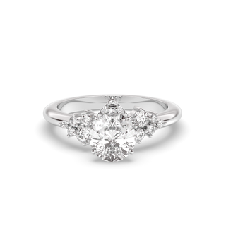 Bague de fiançailles avec grappe de diamants en forme de poire de 1,50 à 3,50 ct