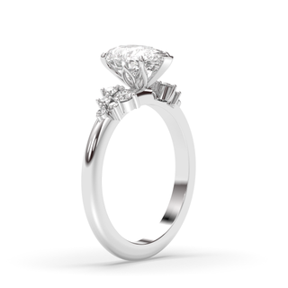 1.50-3.50CT Pear Diamond Cluster Engagement Ring