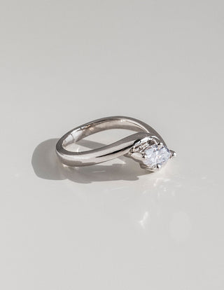 Bague de fiançailles avec diamant solitaire taille marquise CVD de 0,50 à 1,50 ct