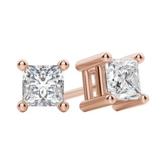 0.50 CT-2.0 CT Princess Solitaire F/VS Lab Grown Diamond Earrings