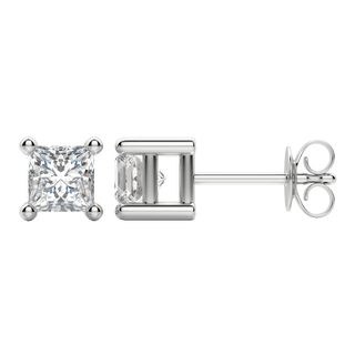 0.50 CT-2.0 CT Princess Solitaire F/VS Lab Grown Diamond Earrings