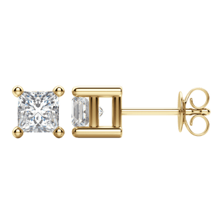 0.50 CT-2.0 CT Princess Solitaire F/VS Lab Grown Diamond Earrings