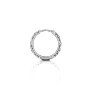 Round Cut Moissanite Diamond Hoops Earrings for Her