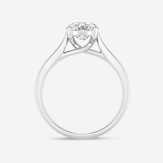 Bague de fiançailles solitaire en diamant moissanite ovale de 2,0 ct avec monture cathédrale