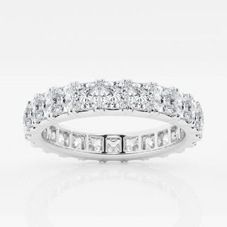 Alliance de mariage éternité avec diamants synthétiques Princess F-VS2 de 3 mm 