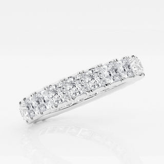 Alliance de mariage éternité avec diamants synthétiques Princess F-VS2 de 3 mm 