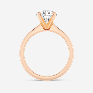 Bague de fiançailles solitaire en or massif avec diamant rond en moissanite de 2,0 ct pour femme