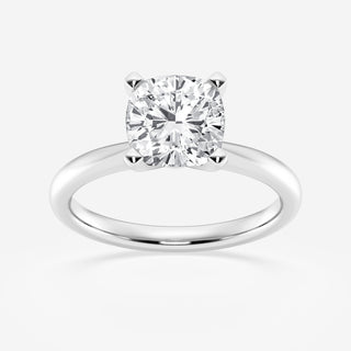 Cushion Cut Moissanite Solitaire Diamond Engagement Ring For Women - ELITE CARAT