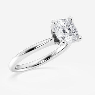 Cushion Cut Moissanite Solitaire Diamond Engagement Ring For Women - ELITE CARAT