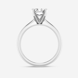 Bague de fiançailles en diamant Moissanite taille émeraude 2,0 ct pour femme avec monture solitaire