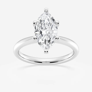 Marquise Cut Moissanite Classic Solitaire Diamond Engagement Ring - ELITE CARAT