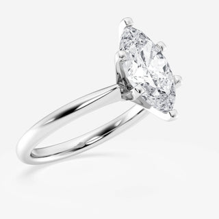 Marquise Cut Moissanite Classic Solitaire Diamond Engagement Ring - ELITE CARAT