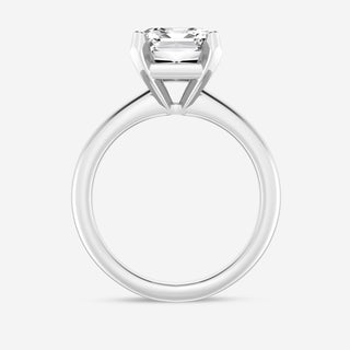 Bague de fiançailles solitaire en or massif 18 carats avec diamant moissanite taille émeraude de 4,0 ct