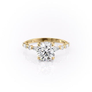 Bague de fiançailles solitaire en moissanite de forme ronde de 1,60 ct