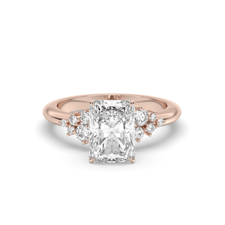 Bague de fiançailles avec diamants radiants de 1,0 à 3,0 ct