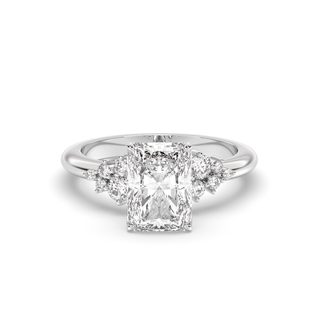 Bague de fiançailles avec diamants radiants de 1,0 à 3,0 ct