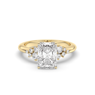 Bague de fiançailles avec diamants radiants de 1,0 à 3,0 ct