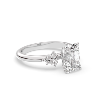 1.0-3.0 CT Radiant Diamond Cluster Engagement Ring