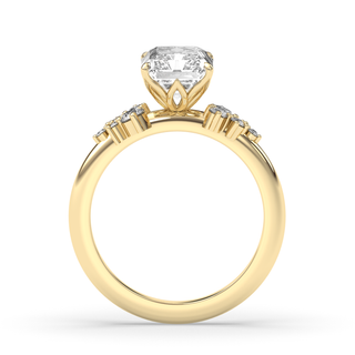 Bague de fiançailles avec diamants radiants de 1,0 à 3,0 ct