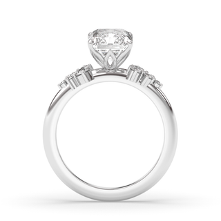 1.0-3.0 CT Radiant Diamond Cluster Engagement Ring