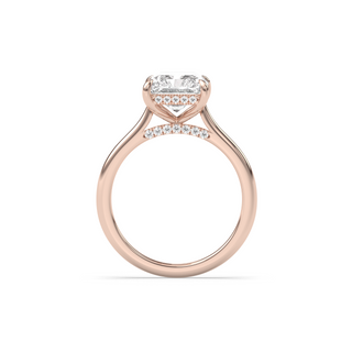 Bague de fiançailles avec halo caché en diamant E-VVS1 de 1,0 à 3,0 ct