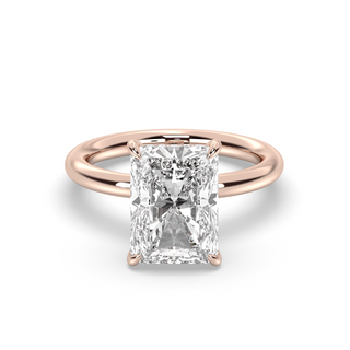 1.50-3.50 CT Radiant  Diamond Hidden Halo Engagement Ring