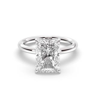 1.50-3.50 CT Radiant  Diamond Hidden Halo Engagement Ring