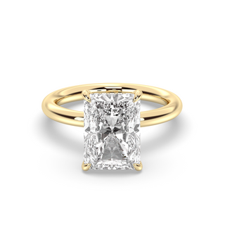 1.50-3.50 CT Radiant  Diamond Hidden Halo Engagement Ring