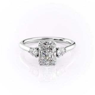 2.10 CT Radiant Cut Three Stone Style Moissanite Engagement Ring