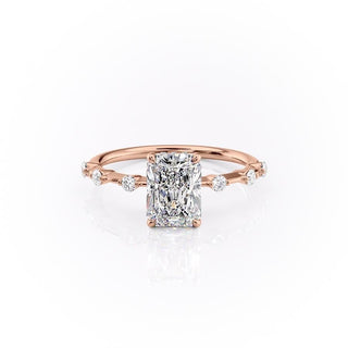 Bague de fiançailles avec solitaire en diamant de forme radiante de 2,0 ct